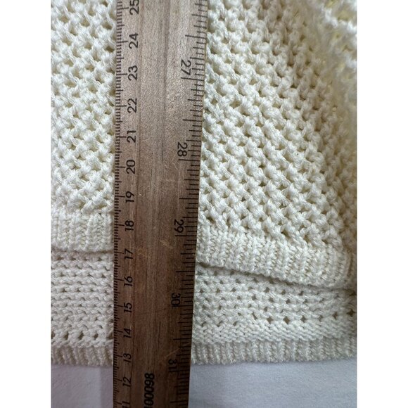 Anthropologie Moth Pointelle Knit Long Sleeve Tunic size Large Petite Cream - Picture 6 of 6